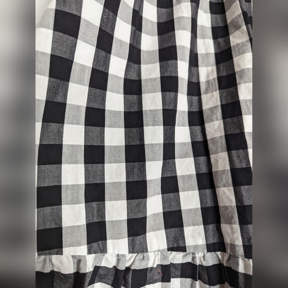 J. Crew Black and White Plaid Tie Waist Midi Skirt - Picture 11 of 16
